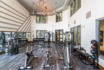 Fitness center with cardio and free weights